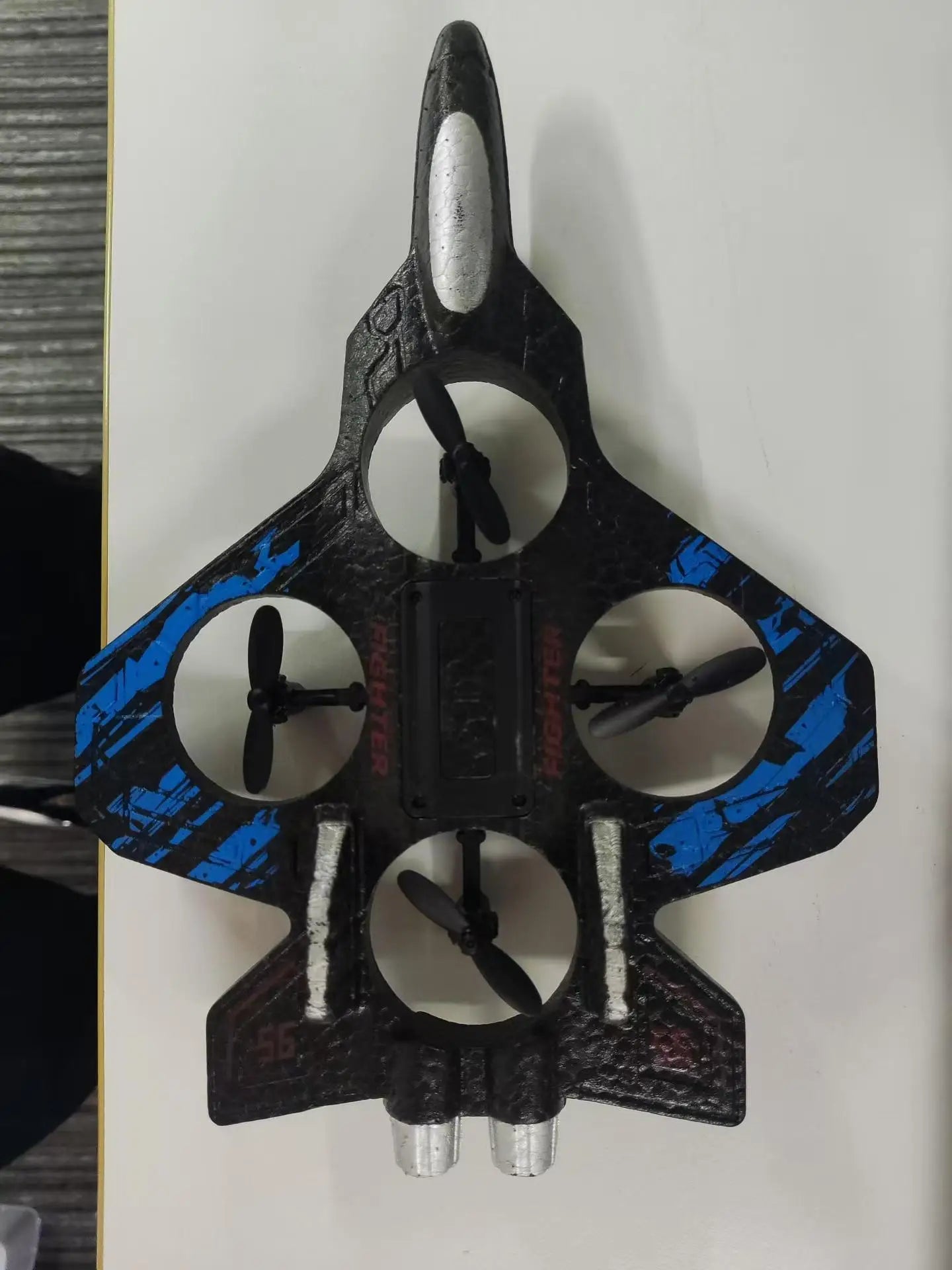 2.4G remote control fighter electric foam glider stunt tumbling UAV hovering helicopter with LED colorful lights aircraft model