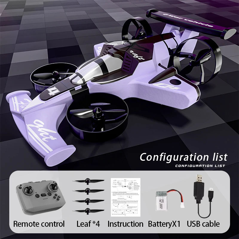 CZ04 Rc Aircraft Amphibious Remote Control Drift Car 360° Roll Headless Mode Land and Air Experience Speed and Excitement Plane