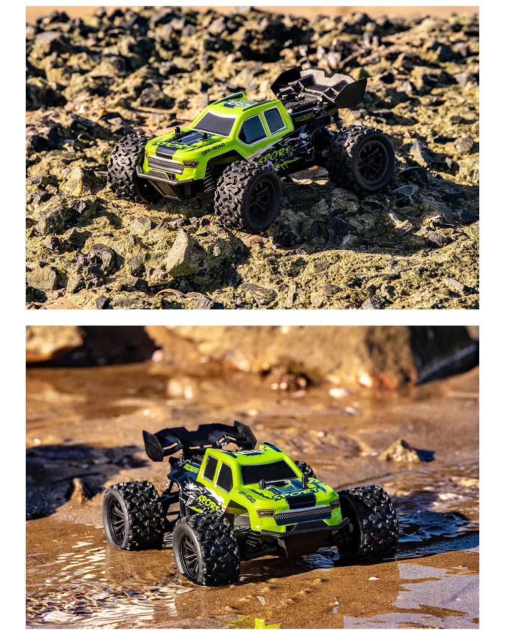 Rc Car High Speed with Light 2.4G Remote Control Racing Car Vehicle Truck 20KM/H Off-Road Climbing RC Toys for Kids Gift