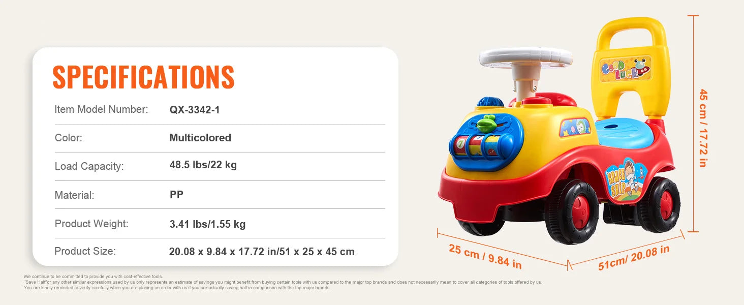 SucceBuy Toddler Ride On Push Car Sit to Stand Kids Ride On Toy Car with Music Steering Wheel Seat Storage for Toddlers