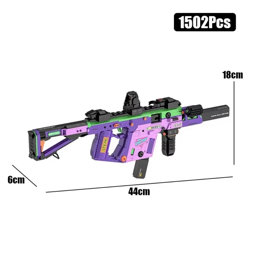 MOC Military MP5 KSV M4A1 ARP-9 Submachine Gun Model Building Blocks DIY Weapon Micro Bricks Toy Child Boy Christmas Gift