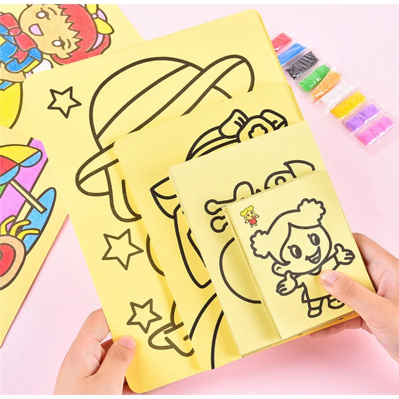 Creative DIY Sand Painting Kids Toys Children Crafts Doodle Colour  Art Pictures Drawing Paper Educational