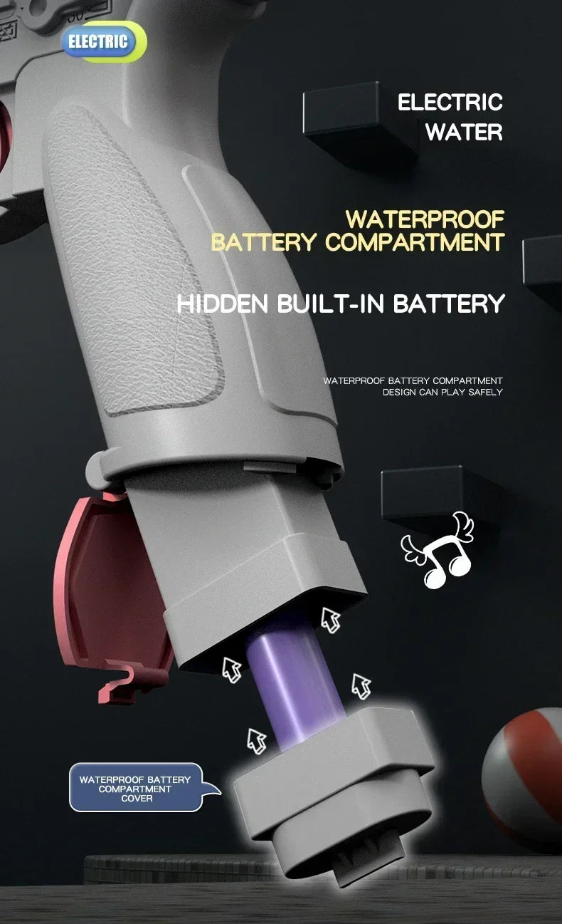 2025 Electric Water Gun Toy M416 Water Gun Electric Water Gun Fully Automatic Shooting Toy Outdoor Beach Toy Children Gift