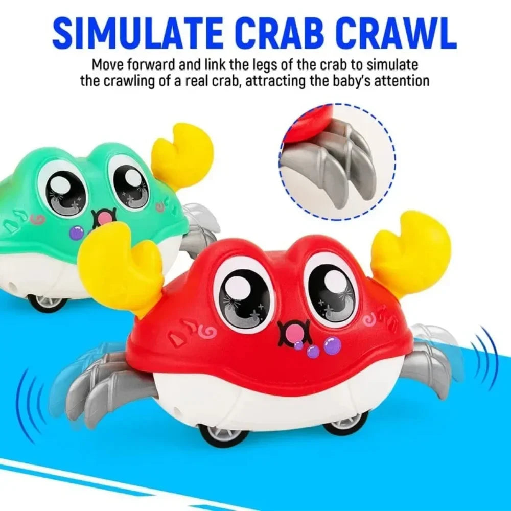 Crawling Crab Tummy Time Walking Dancing Toy Baby Sensory Toys Infant Learning Crawl Gifts Double Force Walking Crawling kid Toy