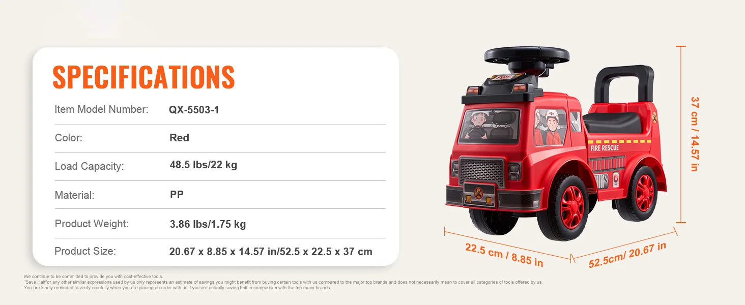 SucceBuy Ride On Push Car Kids Ride On Car with Music Steering Wheel & Under Seat Storage for Toddlers Ages 3-12 Ride Racer