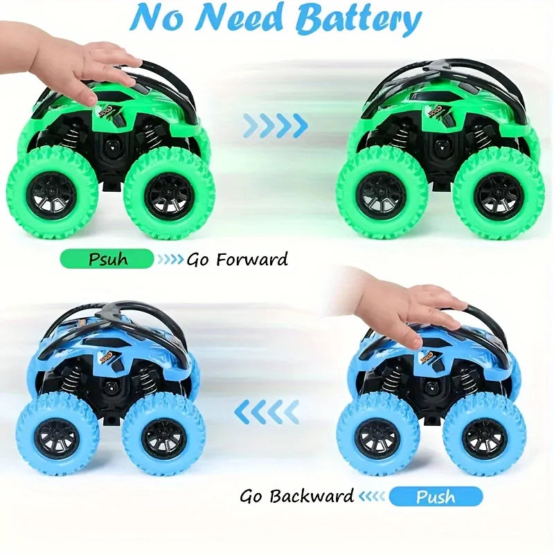 Toy Monster Truck Set for Kids Aged 3 to 6 - Operated Manually, No Batteries Needed - Ideal Gift for Easter And Christmas