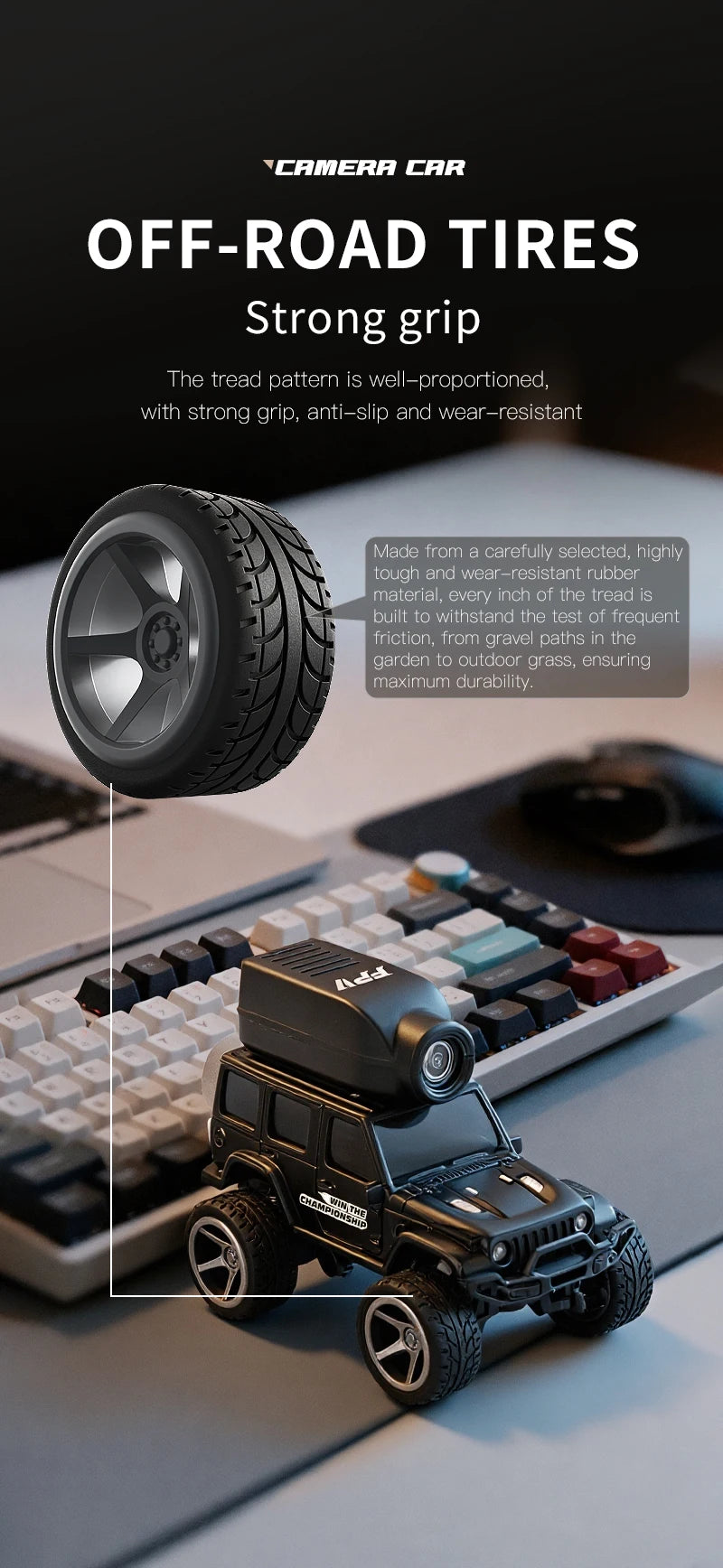Remote Control Mini Car With LED Light and HD Camera