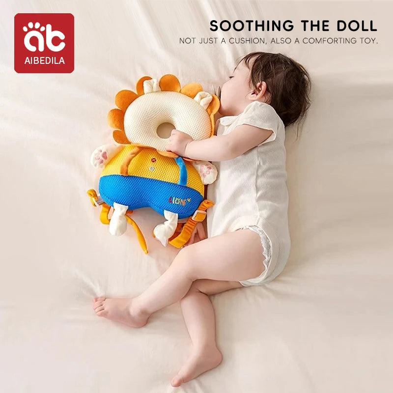 Baby Walkers Head Protection Cushion Animals Plush Pad Adjustable Straps Baby Protective Pad Showering Gift for Toddler Children