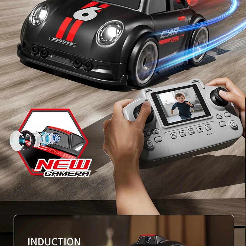 Mini RC Drift Car with Dual Mode Lights, Sound, Camera Screen Control