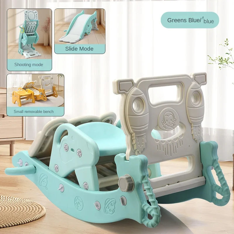 Children's Slide Shooting Four In One Indoor And Outdoor Slide Rocking Horse Combination Toy Multifunctional Baby Rocking Horse