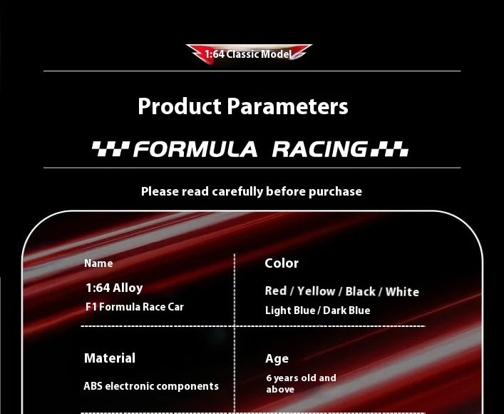 New RC car August  Product 1:64 Mini Alloy Car Model, Adjustable Lighting Formula Racing, Children's Remote Control Car