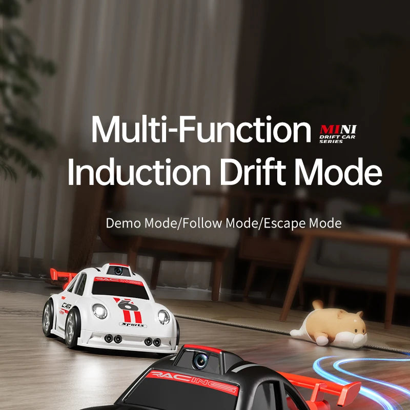 Mini RC Drift Car with Dual Mode Lights, Sound, Camera Screen Control